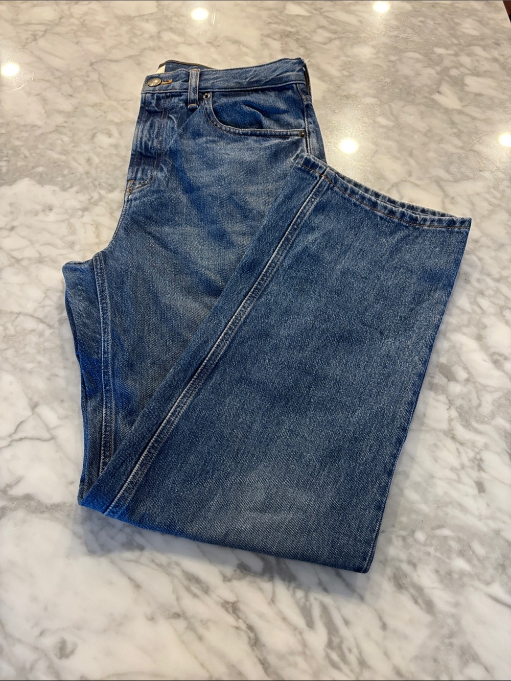 Everlane Authentic Straight Medium Indigo Denim Jeans 31x30